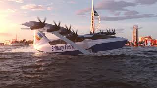 Brittany Ferries eyes the future  with batterypowered seaskimming “flying ferries” [upl. by Atiraj26]