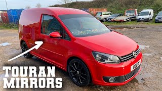 VW CADDY Touran wing mirror swap build series Pt14 [upl. by Vtehsta]