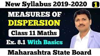 Measures of Dispersion Ex81 Part 1  Class 11 Maths  Maharashtra Board  Dinesh Sir [upl. by Latsirc]