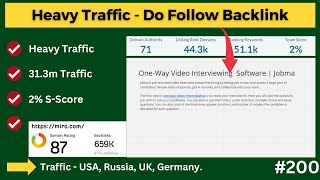 Very Heavy Traffic Do Follow Backlink  87 DA  How to Create Do Follow Backlink dofollow [upl. by Akibma]