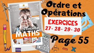 Étincelle Maths 3AC page 55  Ordre et Opérations  Partie3 [upl. by Ytineres564]