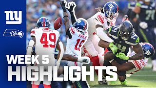 Game Highlights Giants vs Seahawks Week 5  New York Giants [upl. by Tedi]