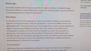 Impact du microbiote buccal et intestinal sur la prostate [upl. by Edac88]