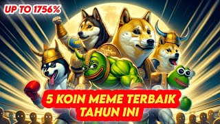 5 Koin Meme yang potensial tahun ini  koin crypto yang menjanjikan 2024  koin crypto terbagus [upl. by Emlin]