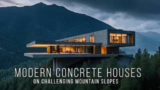 Embracing the Modern Concrete House Style Architectural Marvels on Steep Mountain Slopes [upl. by Emirak]