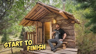 A man builds a sauna in the wild Log cabins START TO FINISH [upl. by Hirschfeld]