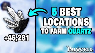 5 BEST Locations to Farm Quartz in Palworld [upl. by Merill]