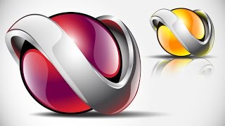 How to create FULL 3D Logo Design in Adobe Illustrator CS5 HD1080p V1 [upl. by Risley]