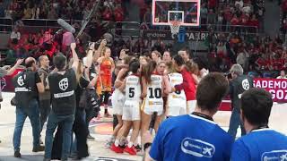 Celebración Clasificación Casademont Zaragoza femenino para la final de la Copa de la Reina 2023 [upl. by Idnyc]