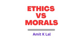 Ethics vs Moral  Business Ethics  RBI Grade B [upl. by Esinart]