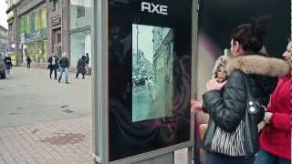 Meet the Axe Angel via AR bus shelter  BigBoard JCDecaux Russia [upl. by Caritta422]