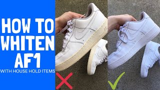 How to Whiten Your Yellowed Air Force 1s with Household Items [upl. by Nakre]