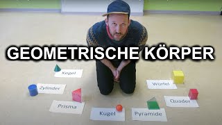 2  3 Klasse Die geometrischen Körper Quader Würfel Kugel Prisma Kegel Zylinder Pyramide [upl. by Rora]