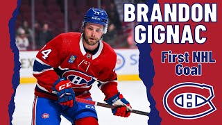 Brandon Gignac 74 Montréal Canadiens first NHL goal Feb 13 2024 [upl. by Ailema]