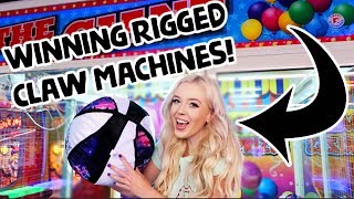 I WON SO MANY RIGGED ARCADE CLAW MACHINES [upl. by Annonyw]