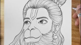 beautiful Hanuman Ji drawing 🥰 [upl. by Jankey915]