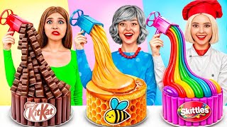 Tantangan Masak Aku vs Nenek  Hias Kue dengan Permen oleh YUMMY JELLY [upl. by Cai]