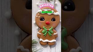 GALLETAS DECORADAS CON ROYAL ICING Especial Navidad🎅🏻 galletasdecoradas galletasnavideñasshorts [upl. by Kelby800]