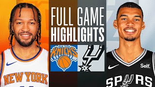 KNICKS at SPURS  FULL GAME HIGHLIGHTS  March 29 2024 [upl. by Siubhan]