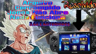 PSVITA 🤔 Nenhum Jogo Funciona Arquivo Corrompido Resolvido 🤩 [upl. by Odab]