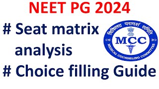 seat matrix analysis NEET PG 2024 NEET PG 2024 seat matrix released neet pg2024 seat matrix [upl. by Peterson750]