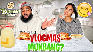 ARE WE DOING VLOGMAS⁉️🤔  Panera Mukbang [upl. by Nooj]