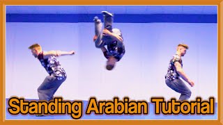 Standing Arabian Tutorial Back Flip 180  Fraser Malik How to [upl. by Pauli633]