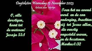 Dagteksten amp Gebed Woensdag 15 November 2023 [upl. by Luba]