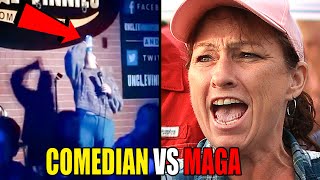 MAGA Heckler ATTACKS Comedian Comedian Gets the Last Laugh [upl. by Westerfield]