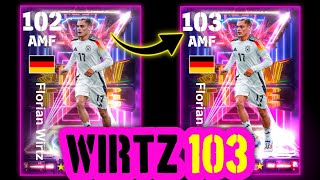 How to max level up Florian Wirtz Ratted 103 in Efootball 2025 [upl. by Kletter]