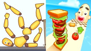 Ragdoll Break vs Sandwich Runner  Satisfying ASMR Gameplay Max Level [upl. by Dickman]