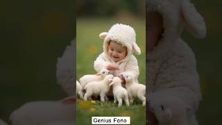 Genius Fano Presented any video of AI Cute Baby Animal Voice youtubeshorts [upl. by Yllen]