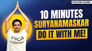 Step by Step SURYANAMASKAR for Beginners  Saurabh Bothra Yoga [upl. by Saimerej]