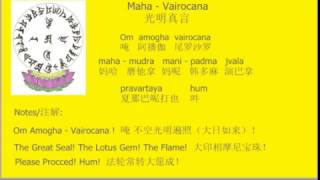 李居明光明真言 Maha Vairocana Mantra of Light毗卢遮那佛咒 [upl. by Kra]