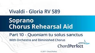 Vivaldis Gloria Part 10  Qui sedes ad dexteram Patris  Soprano Chorus Rehearsal Aid [upl. by Eustazio631]