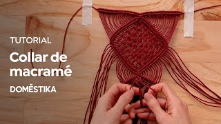 Tutorial Macramé cómo hacer un collar paso a paso  Fibra Bohemia  Domestika [upl. by Siward]