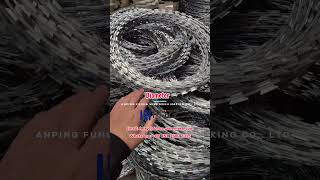 FHZZ® Galvanized Razor Wire Fence Diameter of Coil 450mm Coverage Length 10m [upl. by Llertnad]