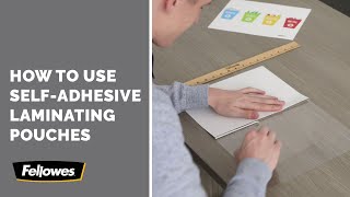 How to Use Fellowes SelfAdhesive Letter Size Pouches [upl. by Moffit]