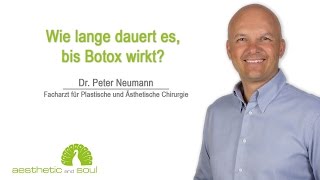 Wie lange dauert es bis Botox wirkt [upl. by Nylireg2]