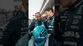 George Shows Lewis His Special Helmet 🥹 [upl. by Michaele]