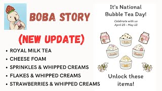 New recipes in Boba Story gameplay  National bubble Tea Day [upl. by Wald573]