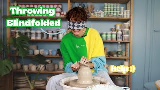 POTTERY CHALLENGE Throwing Blindfolded [upl. by Elliven784]