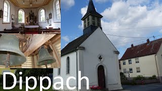 Dippach BA Die zwei Glocken der Kapelle Sankt Peter Turmaufnahme [upl. by Ahidam685]