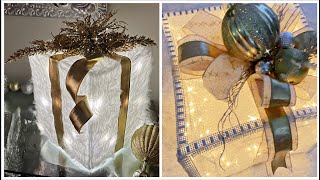 NEW DIY Dollar Tree STUNNING LIGHT UP GIFT BOXES christmasdecor [upl. by Atilal643]