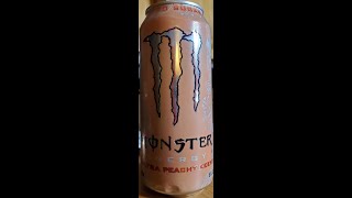 Monster Energy Ultra Peachy Keen Zero Sugar Energy Drink Review [upl. by Inva]