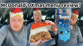 Trying out the new McDonald’s Christmas menu items foodreview mcdonalds foodvlog [upl. by Pond408]