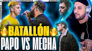 🔥 BATALLÓN 🔥 PIEZAS REACCIONA CON BLON Y KHAN A LA BATALLA DE PAPO VS MECHA EN FMS ARGENTINA [upl. by Tergram]