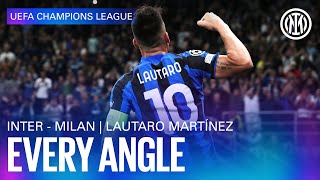 LAUTARO MARTINEZ GOAL vs MILAN  EVERY ANGLE  CHAMPIONS LEAGUE ⚫🔵 [upl. by Per]