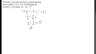 Prosta równoległa  geometria analityczna [upl. by Aylmar69]