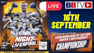 LIVE FIGHT NIGHT JACK RAFFERTY VS BEN FIELDS TITLE FIGHT PLUS UNDERCARD FROM LIVERPOOL GSW BOXING [upl. by Anatnom]